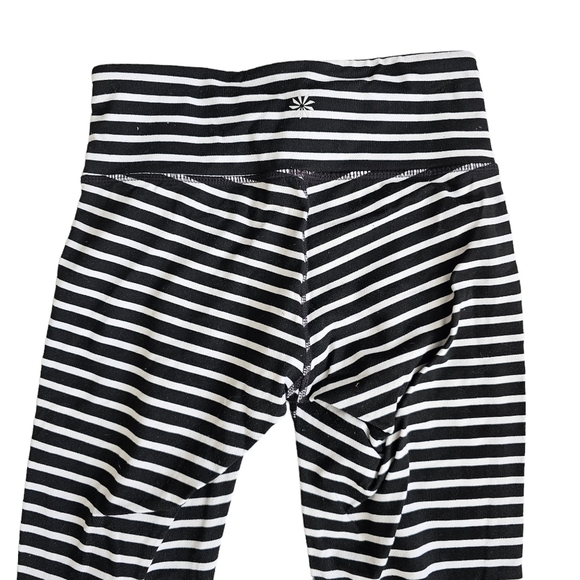 Athleta Black & White Stripe crop Leggings size XS - Picture 4 of 9